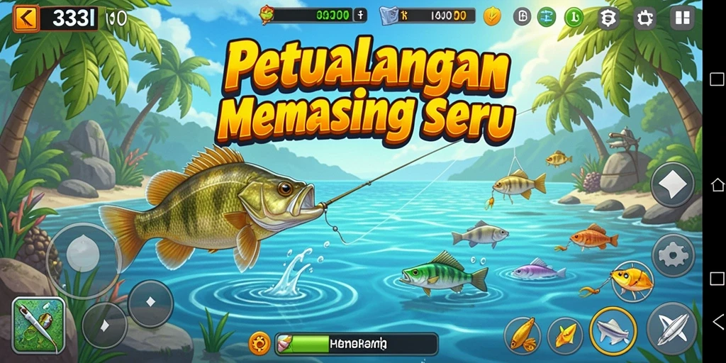 Tampilan gameplay memancing yang menakjubkan dan realistis di 333I.