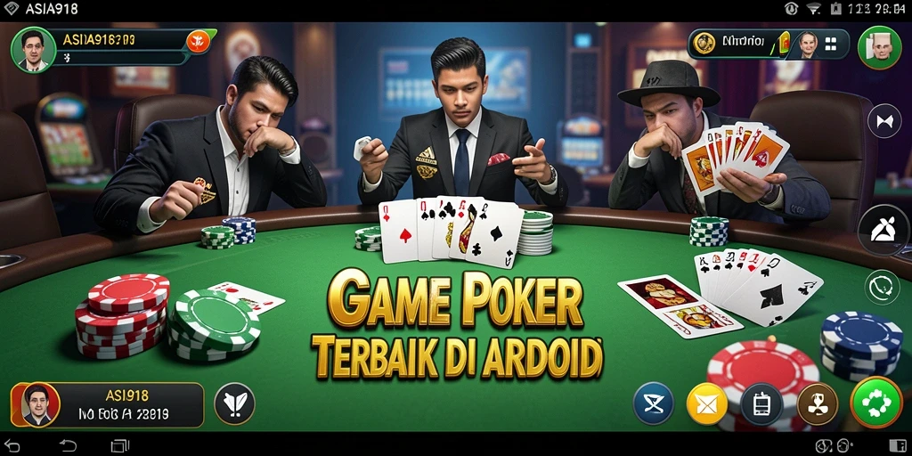 Screenshot gameplay menampilkan suasana game Poker yang menegangkan.
