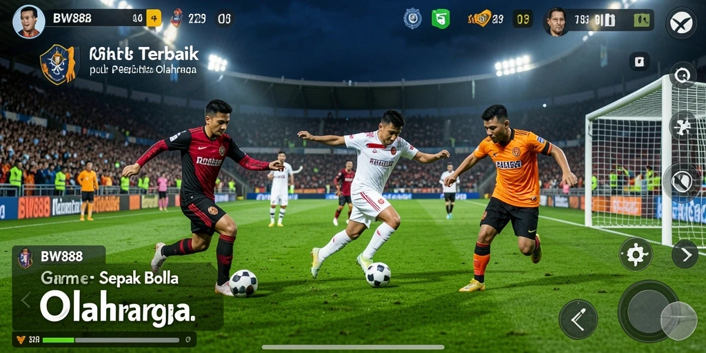 Tangkapan layar gameplay BW888 yang menampilkan aksi sepak bola seru.