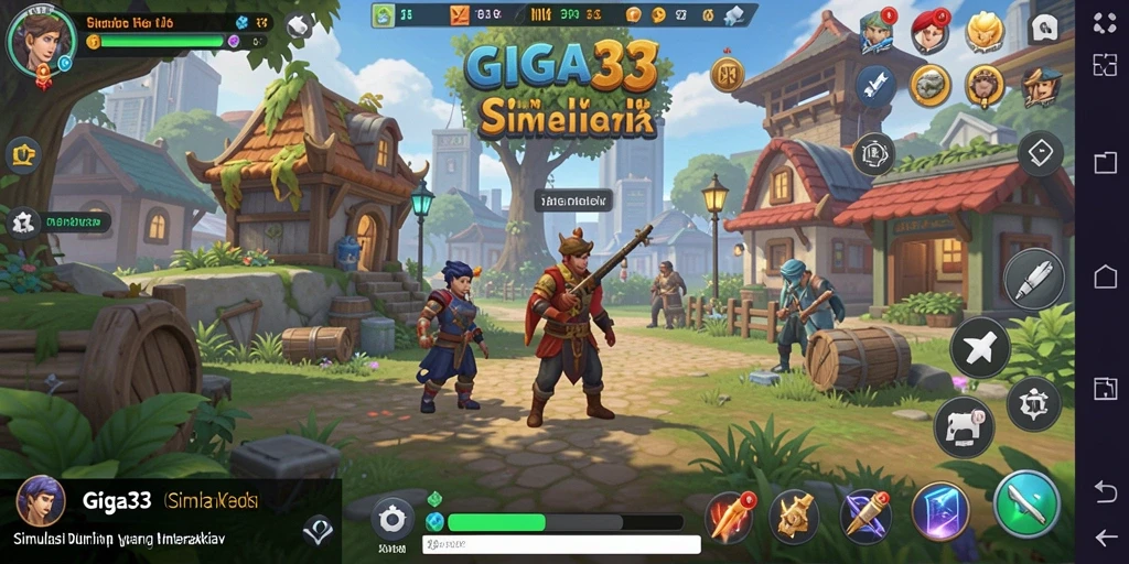 Tampilan gameplay GIGA33 yang menakjubkan dan interaktif.