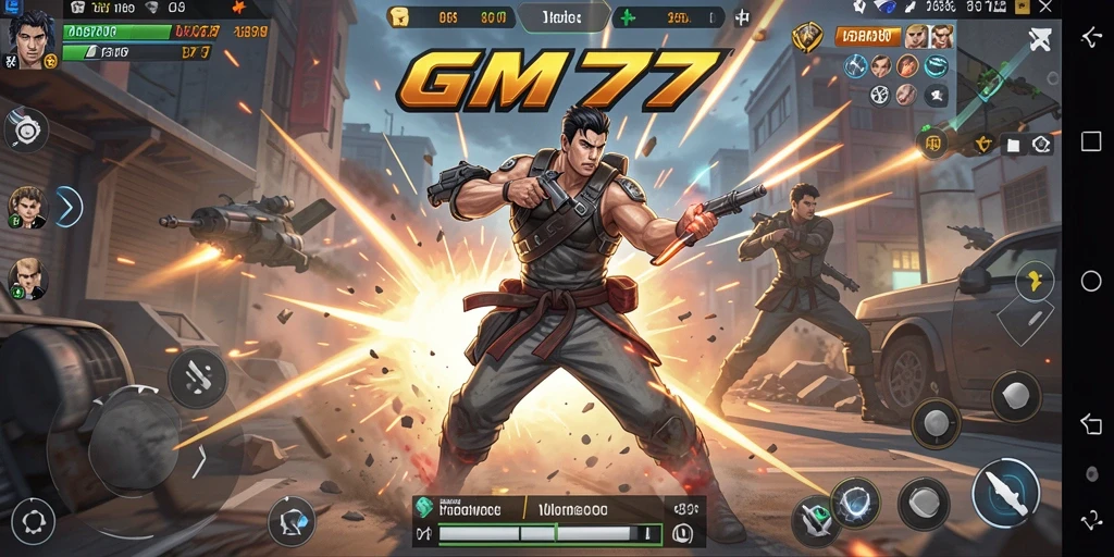 Screenshot menampilkan aksi cepat dan seru dalam gameplay GM777.