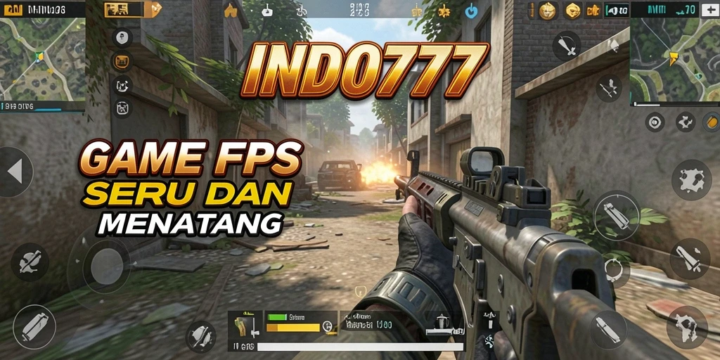 Tampak seru dari gameplay INDO777 dalam pertarungan FPS.