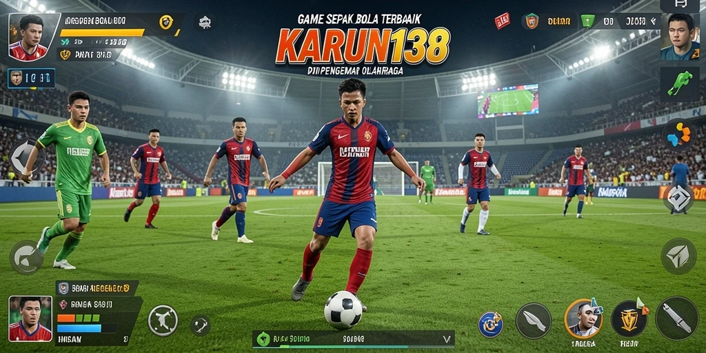 Tampilan menarik dari gameplay <strong>KARUN138</strong> dalam aksi sepak bola.