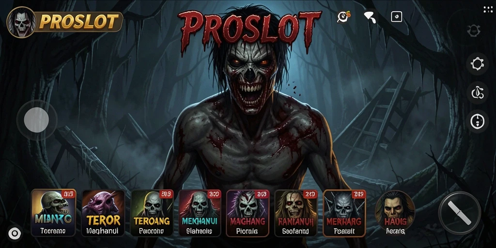 Tangkapan layar PROSLOT menampilkan suasana mencekam saat menjelajah tempat angker.
