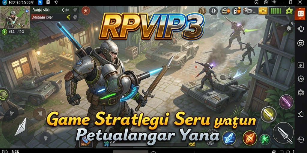 Tangkapan layar menunjukkan aksi seru dalam permainan RPVIP3.