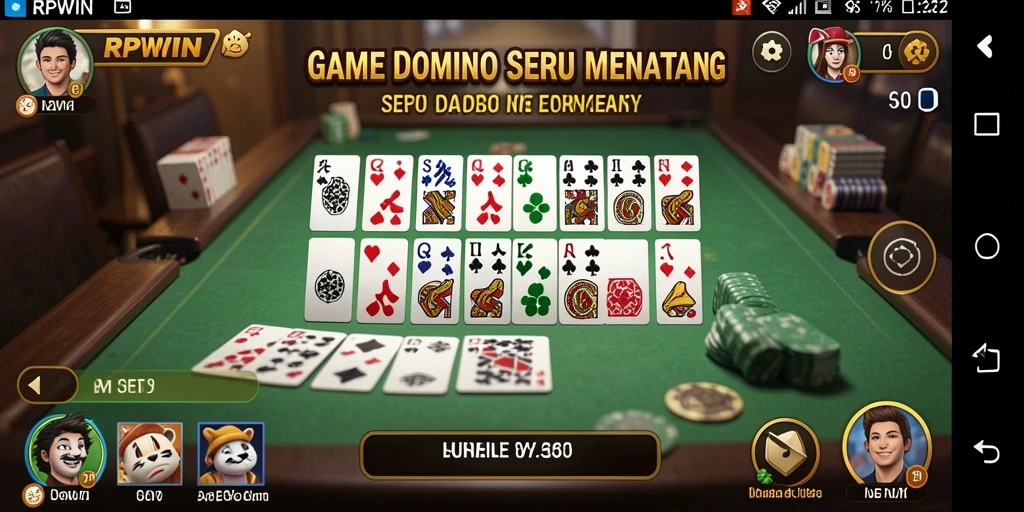 Screenshot gameplay RPWIN yang menampilkan aksi seru permainan Domino.