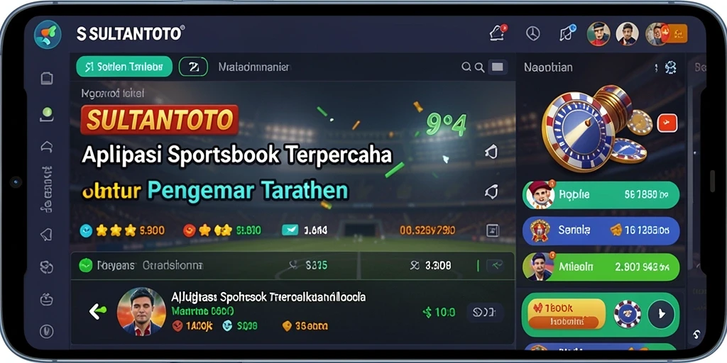 Screenshot gameplay SULTANTOTO menampilkan berbagai pilihan taruhan olahraga.