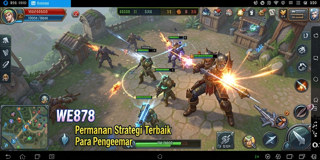Tangkapan layar utama WE878 menunjukkan aksi pertempuran strategis yang mendebarkan.
